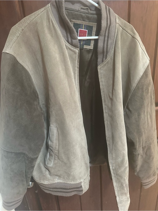 William Barry Other - William Barry Taupe Suede Bomber Jacket